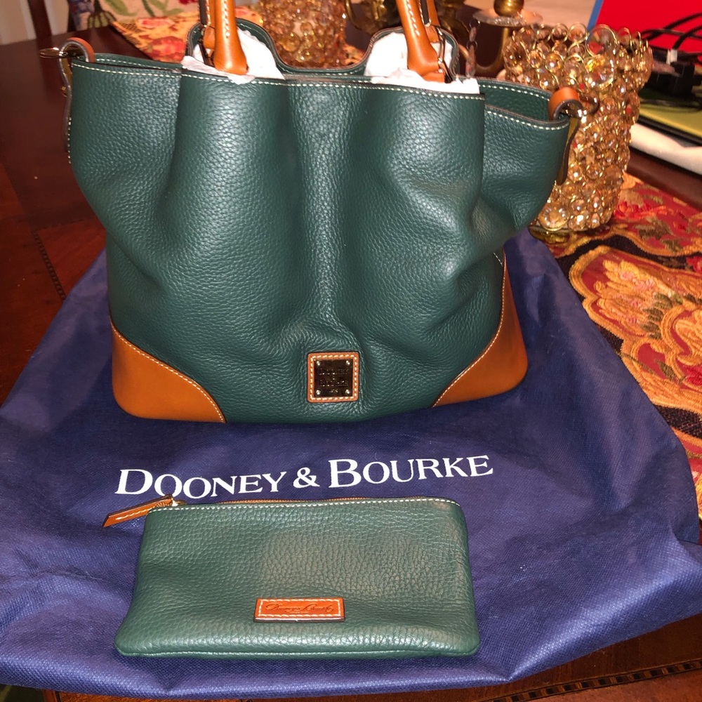 Dooney hunter green satchel